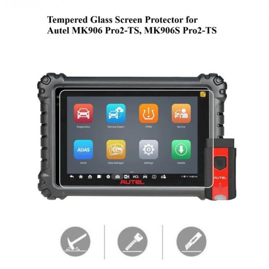 Tempered Glass Screen Protector for Autel MK906Pro2-TS Scanner